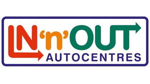 IN‘n’OUT Autocentres logo
